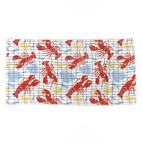 Heather Dutton Fresh Catch Summer Lobster Beach Towel