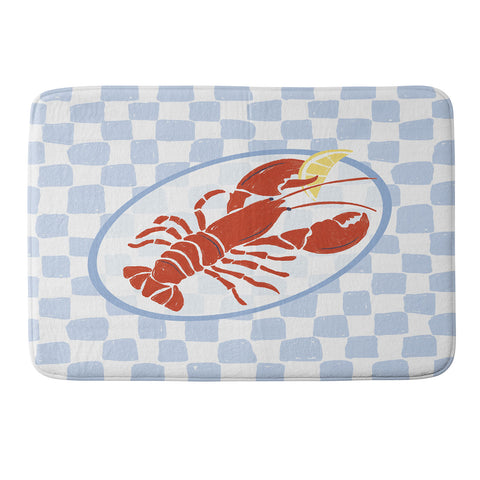 Heather Dutton Fresh Lobster I Memory Foam Bath Mat
