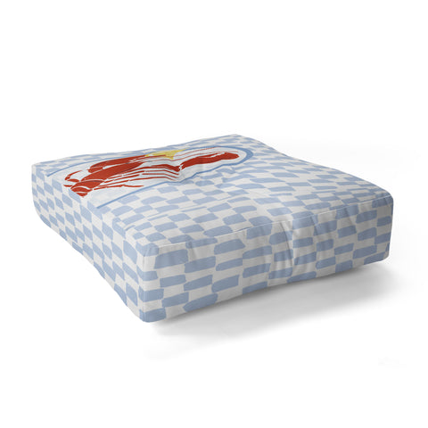 Heather Dutton Fresh Lobster I Floor Pillow Square
