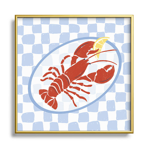 Heather Dutton Fresh Lobster I Square Metal Framed Art Print