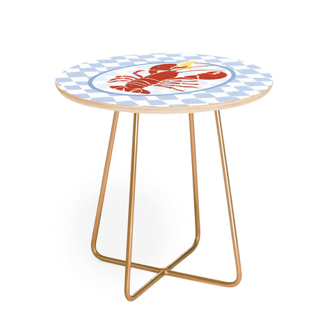 Heather Dutton Fresh Lobster I Round Side Table