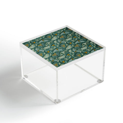 Heather Dutton Gathering Moths Green Acrylic Box