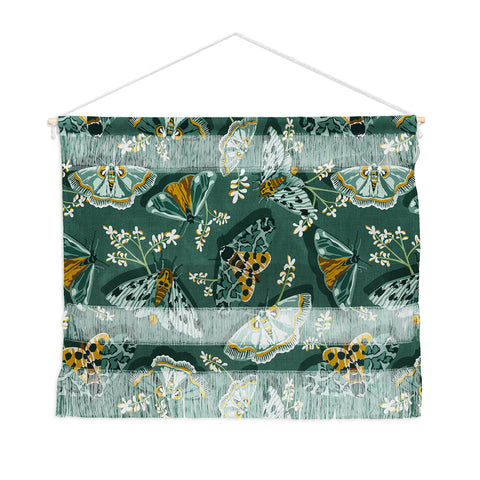 Heather Dutton Gathering Moths Green Wall Hanging Landscape