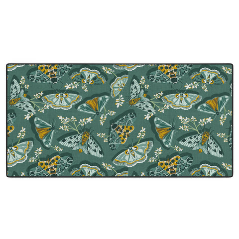Heather Dutton Gathering Moths Green Desk Mat