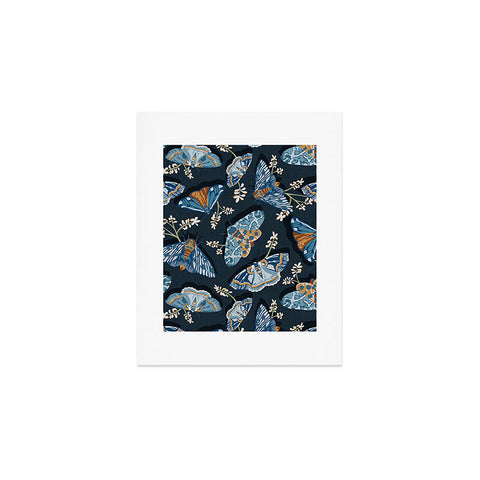 Heather Dutton Gathering Moths Midnight Art Print