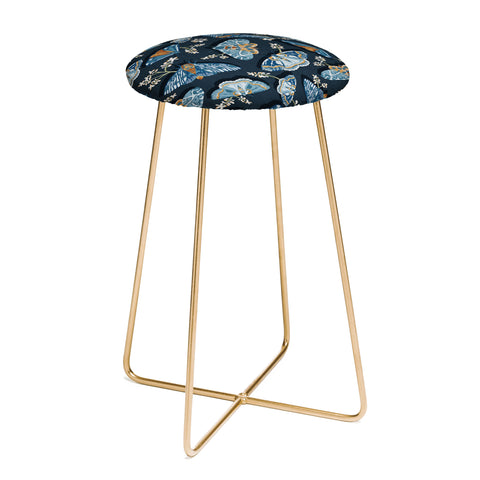 Heather Dutton Gathering Moths Midnight Counter Stool