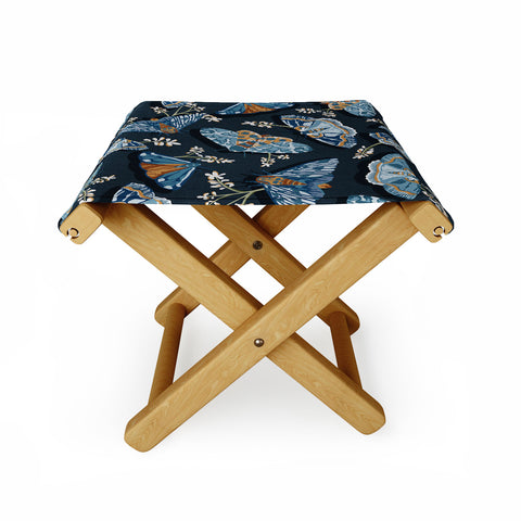 Heather Dutton Gathering Moths Midnight Folding Stool