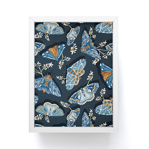 Heather Dutton Gathering Moths Midnight Framed Mini Art Print