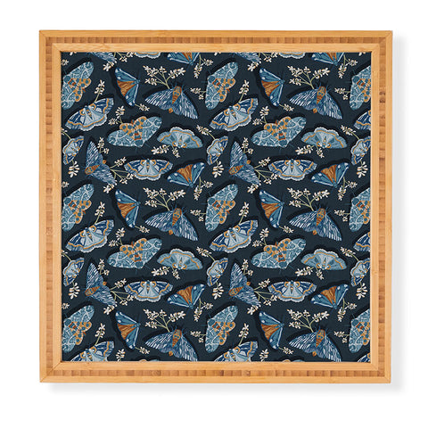 Heather Dutton Gathering Moths Midnight Framed Wall Art