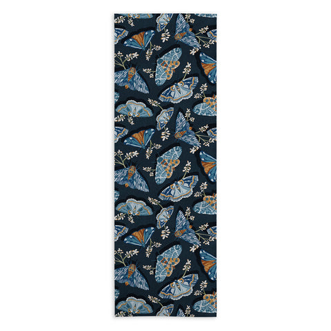 Heather Dutton Gathering Moths Midnight Yoga Towel