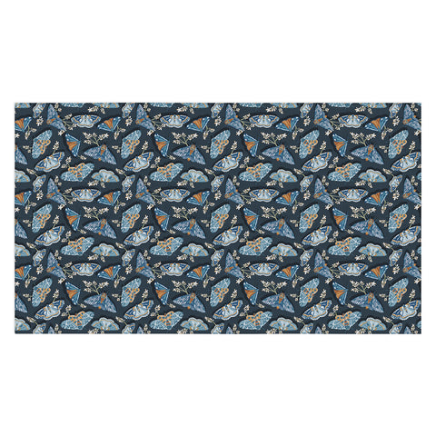 Heather Dutton Gathering Moths Midnight Tablecloth
