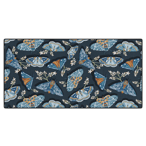 Heather Dutton Gathering Moths Midnight Desk Mat