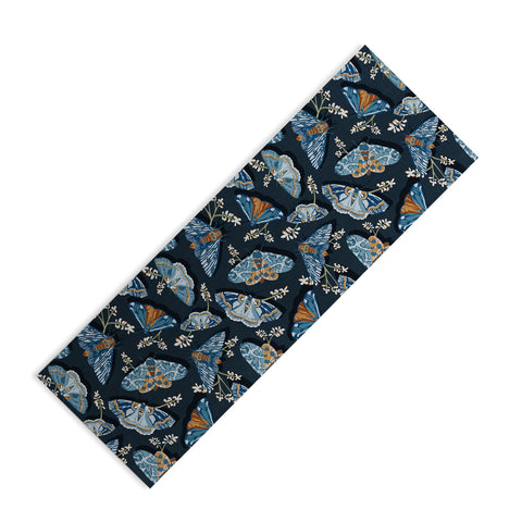 Heather Dutton Gathering Moths Midnight Yoga Mat