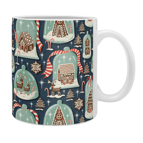Heather Dutton Gingerbread Village Blue Coffee Mug