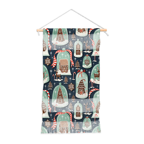 Heather Dutton Gingerbread Village Blue Wall Hanging Portrait