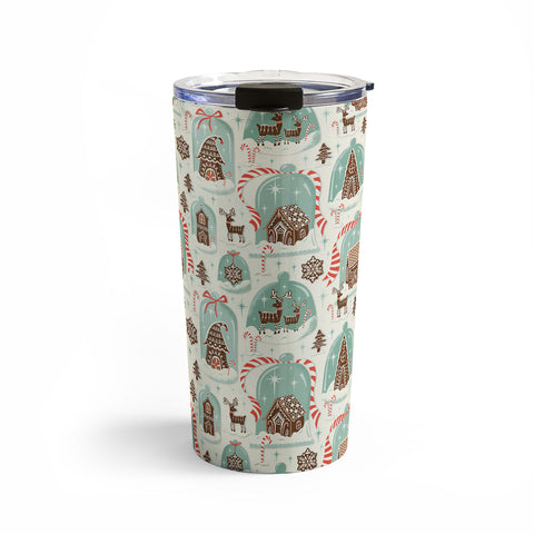Heather Dutton Gingerbread Village Cream Travel Mug