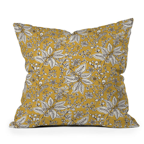 Heather Dutton Gracelyn Yellow Outdoor Throw Pillow