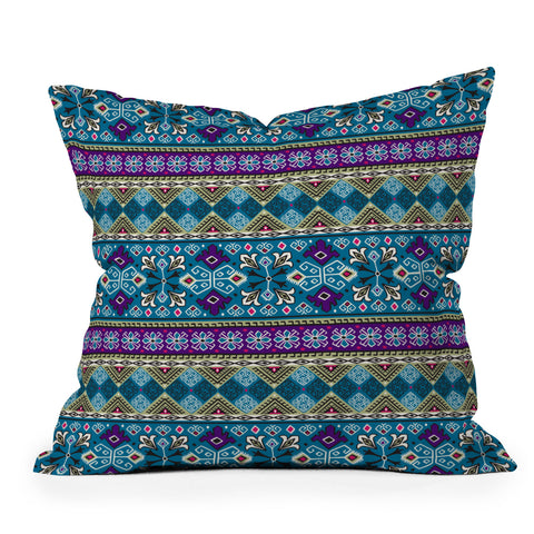 Heather Dutton Grand Bazaar Blue Multi Throw Pillow