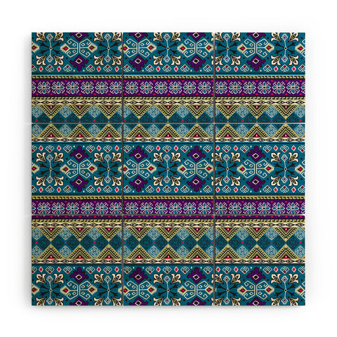 Heather Dutton Grand Bazaar Blue Multi Wood Wall Mural