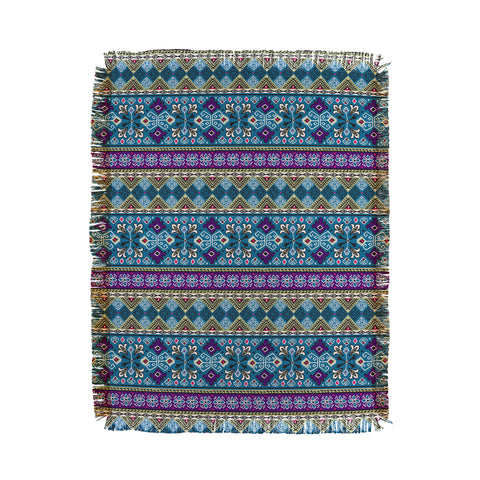 Heather Dutton Grand Bazaar Blue Multi Throw Blanket