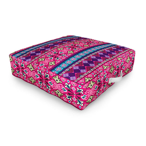 Heather Dutton Grand Bazaar Pink Multi Outdoor Floor Cushion