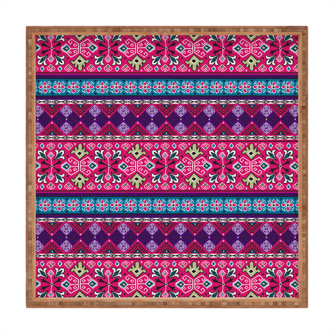 Heather Dutton Grand Bazaar Pink Multi Square Tray