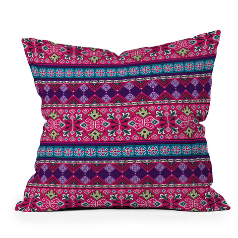 Heather Dutton Grand Bazaar Pink Multi Outdoor Throw Pillow