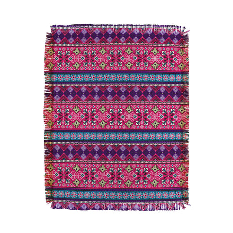Heather Dutton Grand Bazaar Pink Multi Throw Blanket