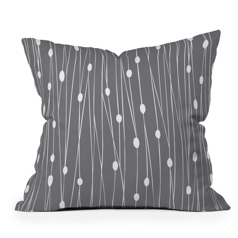 Heather Dutton Gray Entangled Outdoor Throw Pillow
