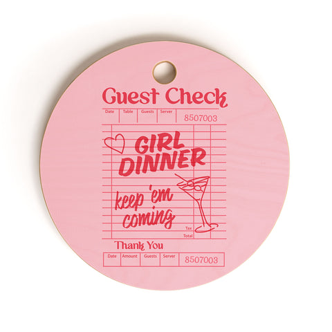 Heather Dutton Guest Check Keep Em Coming Cutting Board Round