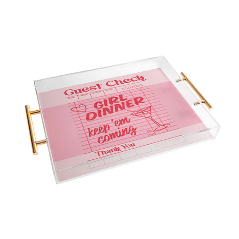 Heather Dutton Guest Check Keep Em Coming Acrylic Tray