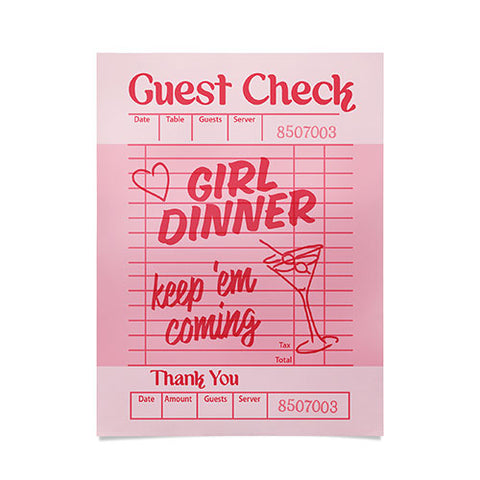Heather Dutton Guest Check Keep Em Coming Poster