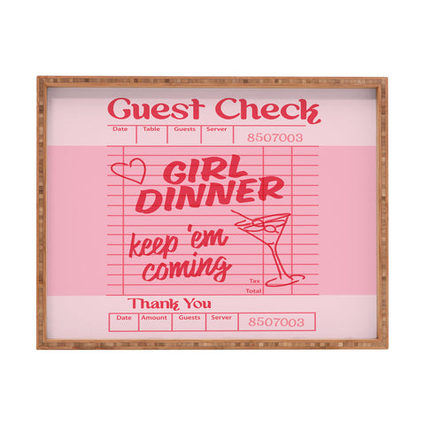 Heather Dutton Guest Check Keep Em Coming Rectangular Tray