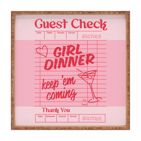 Heather Dutton Guest Check Keep Em Coming Square Tray