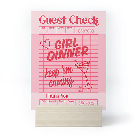 Heather Dutton Guest Check Keep Em Coming Mini Art Print