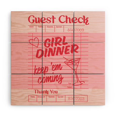 Heather Dutton Guest Check Keep Em Coming Wood Wall Mural