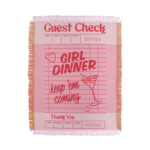 Heather Dutton Guest Check Keep Em Coming Throw Blanket