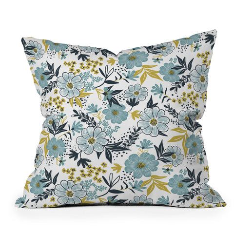 Heather Dutton Harper Dusk Blue Outdoor Throw Pillow