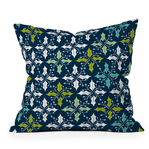 Heather Dutton Holly Go Lightly Midnight Outdoor Throw Pillow