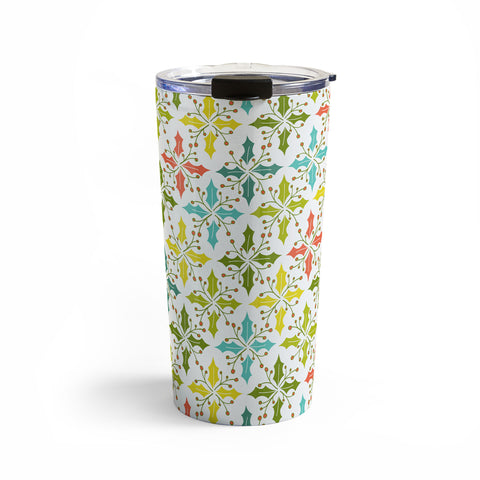 Heather Dutton Holly Go Lightly White Travel Mug
