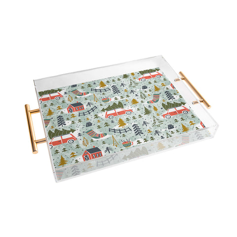 Heather Dutton Home For The Holidays Mint Acrylic Tray