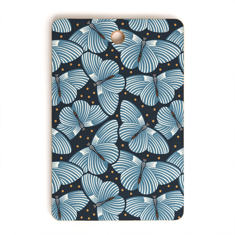 Heather Dutton In Flight Midnight Blue Cutting Board Rectangle