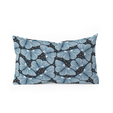 Heather Dutton In Flight Midnight Blue Oblong Throw Pillow