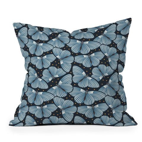 Heather Dutton In Flight Midnight Blue Throw Pillow