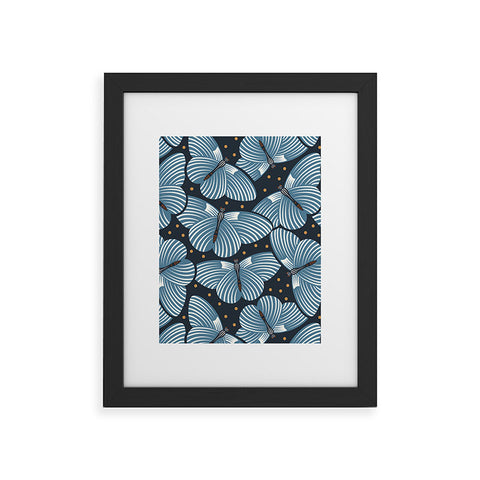Heather Dutton In Flight Midnight Blue Framed Art Print