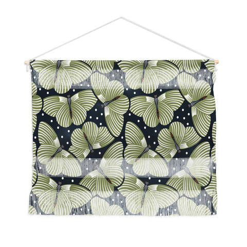 Heather Dutton In Flight Midnight Green Wall Hanging Landscape