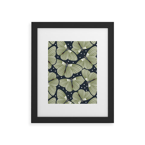 Heather Dutton In Flight Midnight Green Framed Art Print