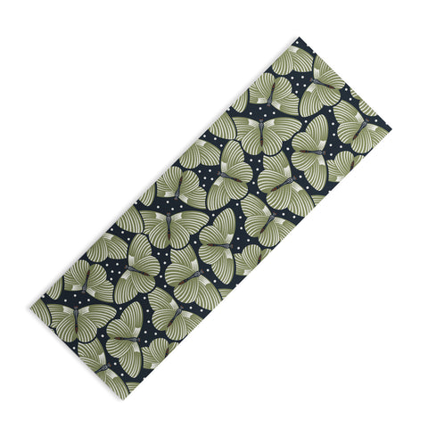 Heather Dutton In Flight Midnight Green Yoga Mat