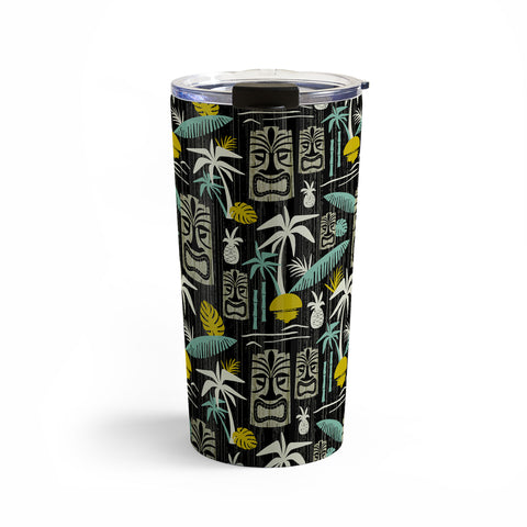 Heather Dutton Island Tiki Black Travel Mug