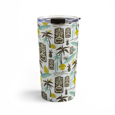Heather Dutton Island Tiki White Travel Mug